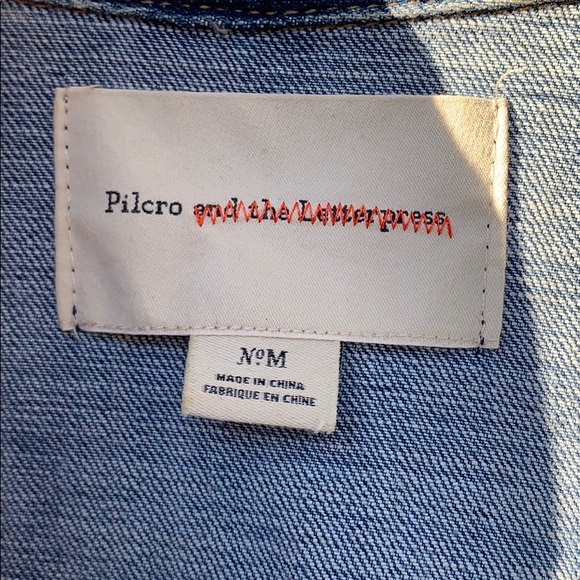 Pilcro Letterpress denim army jacket utility block - Picture 3 of 8